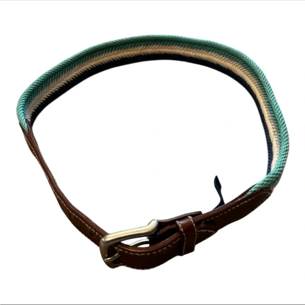 Vineyard Vines Youth or Men’s Woven Braided Stretch Leather Belt Size 30